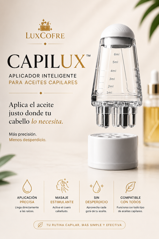 CAPILUX™ MASAJEADOR APLICADOR ACEITE CAPILAR